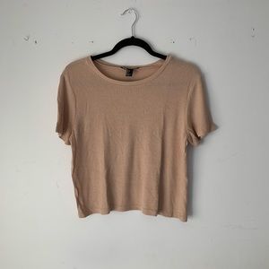 **SOLD** Forever 21 | peach ribbed crop top shirt